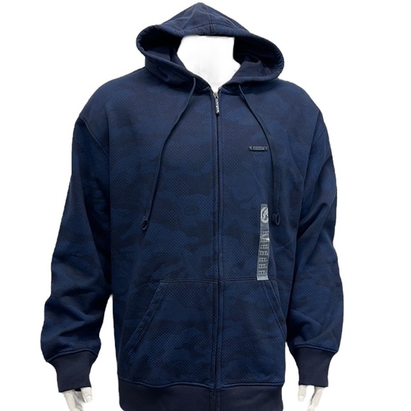 NWT Ecko Unltd Blue Black Camo Camouflage Full Zip Sweatshirt Hoodie XXL… - Picture 6 of 11